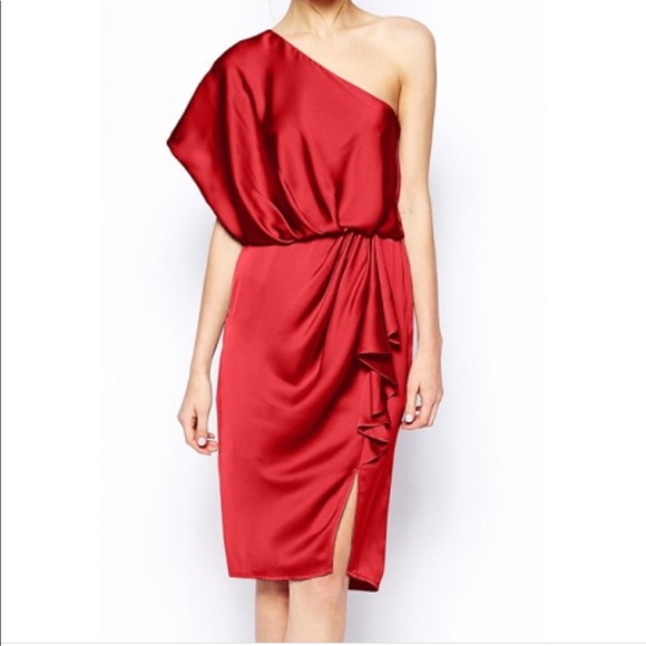 asos red party dress